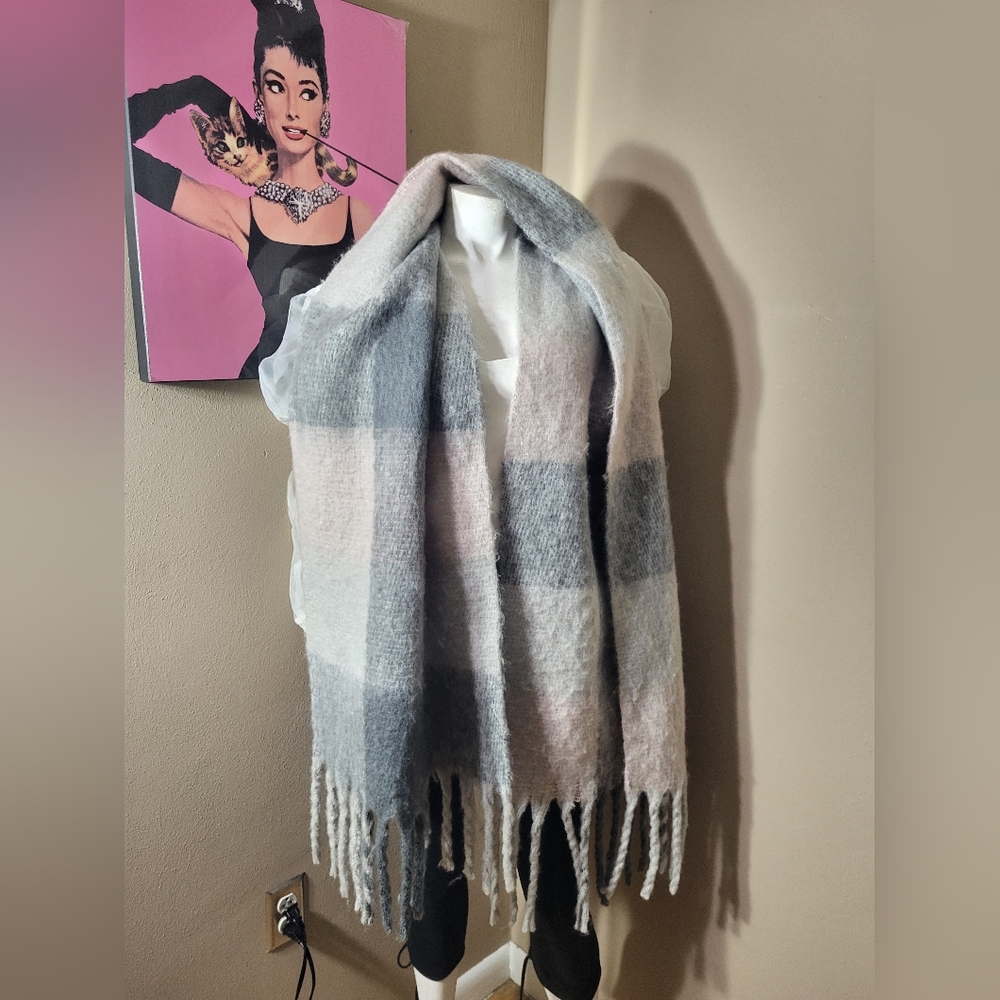 Plaid blanket Acrylic Scarf